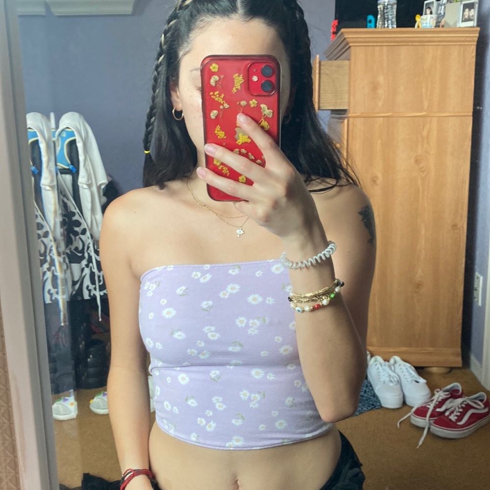 Hollister crop top reversible